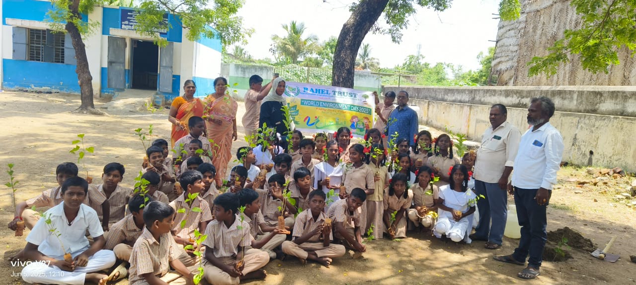 Public receiving tree saplings